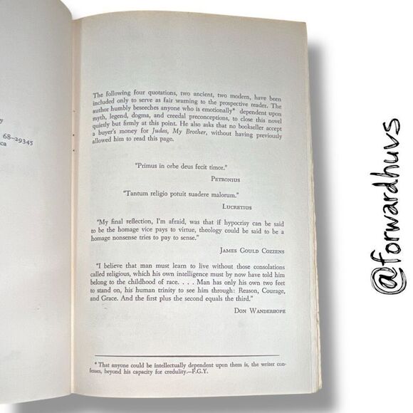 Judas, My Brother by Frank Yerby – Book Club Edition, 1968 - Picture 9 of 11